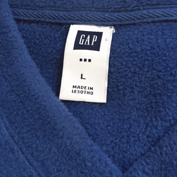 Men's GAP Cotton/Cashmere. Blue Sweater Sz. L - Picture 2 of 9